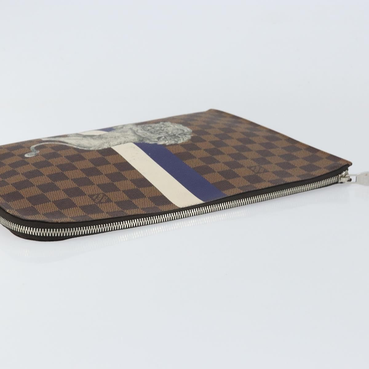 Louis Vuitton Pochette Jour Limited Edition Chapman Savane Damier Brown Canvas Clutche & Pouche Bag