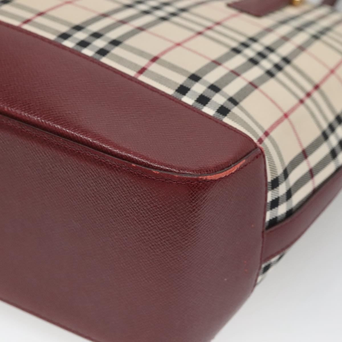 Burberry Nova Check Tote Canvas And Leather Beige Canvas Tote Bag