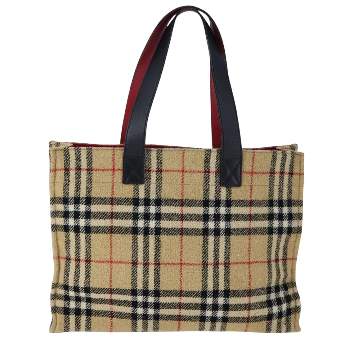 Burberry Nova Check Blue Label Cotton Beige Cotton Tote Bag