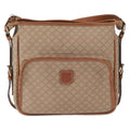 Celine Vintage Macadam Shoulder Bag Canvas And Leather Beige Canvas Shoulder Bag Bag