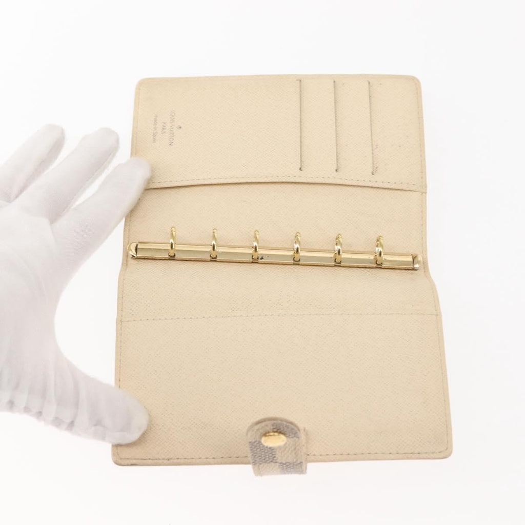 Louis Vuitton Agenda Cover Damier Azur Beige Canvas Toiletry Case Accessory
