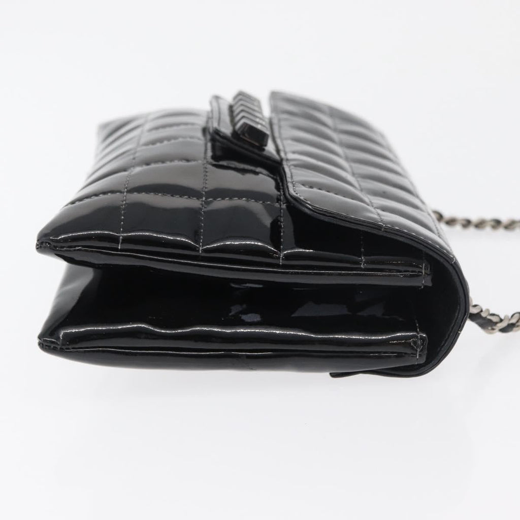 Chanel Keyboard Flap Bag Quilted Patent Black Patent_Leather Shoulder Bag Bag