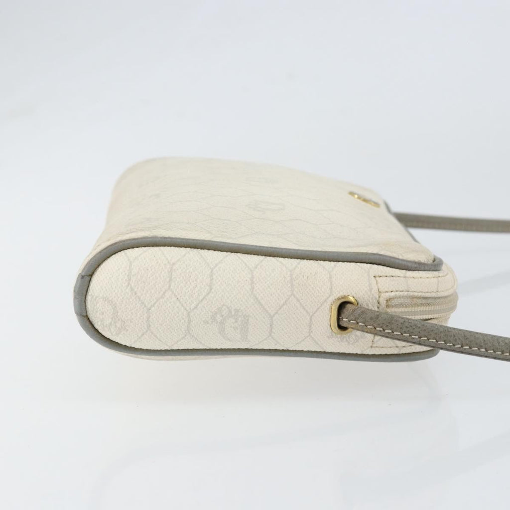 Christian Dior Vintage Honeycomb Shoulder Bag Canvas White Canvas Shoulder Bag Bag (Pre-Owned)