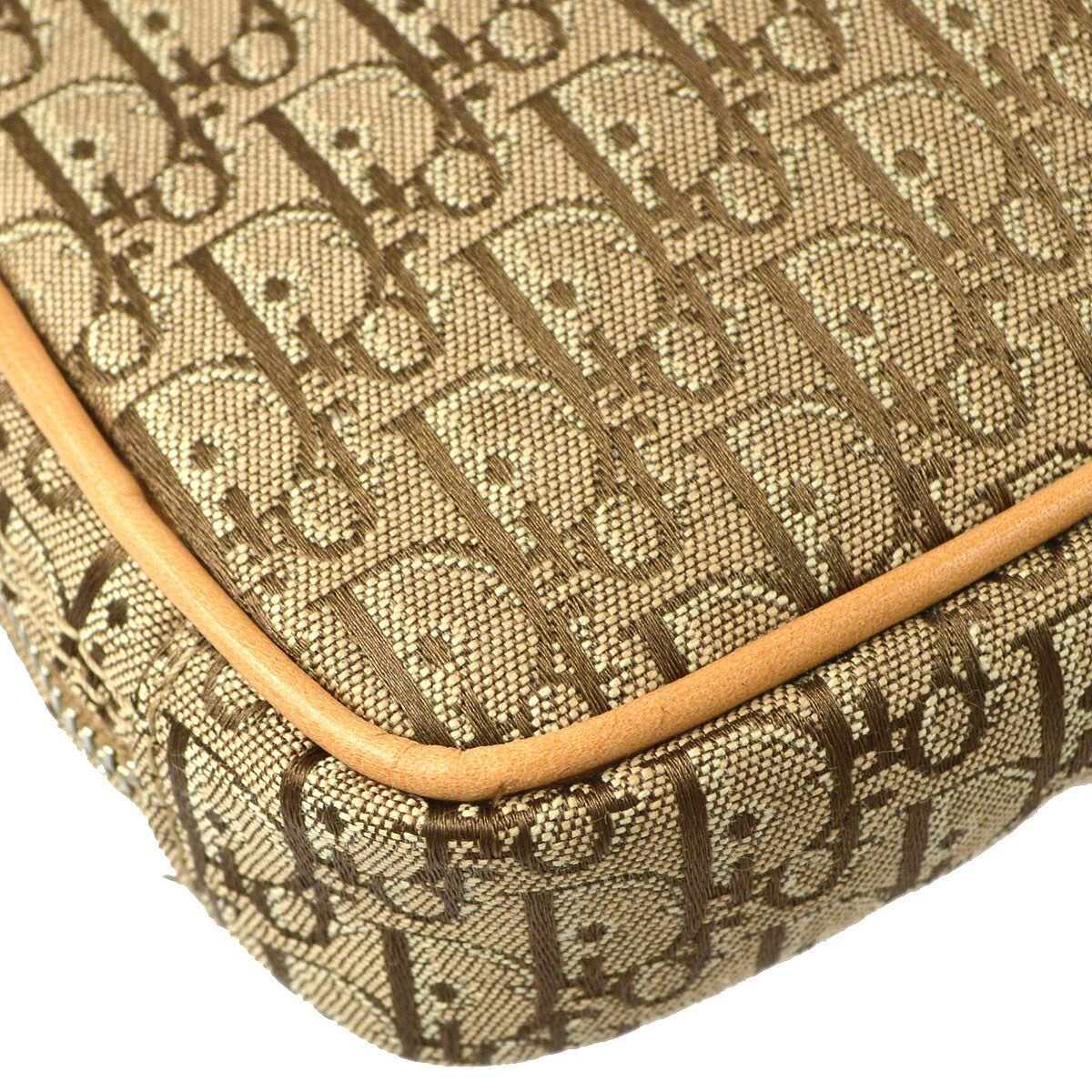 Christian Dior Vintage Trotter Pouch Canvas Beige Canvas Clutche & Pouche Bag (Pre-Owned)