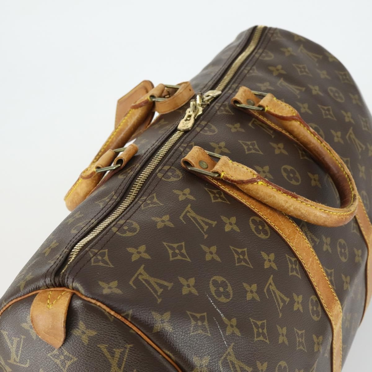 Louis Vuitton Keepall Bag Monogram Canvas Brown Canvas Travel Bag