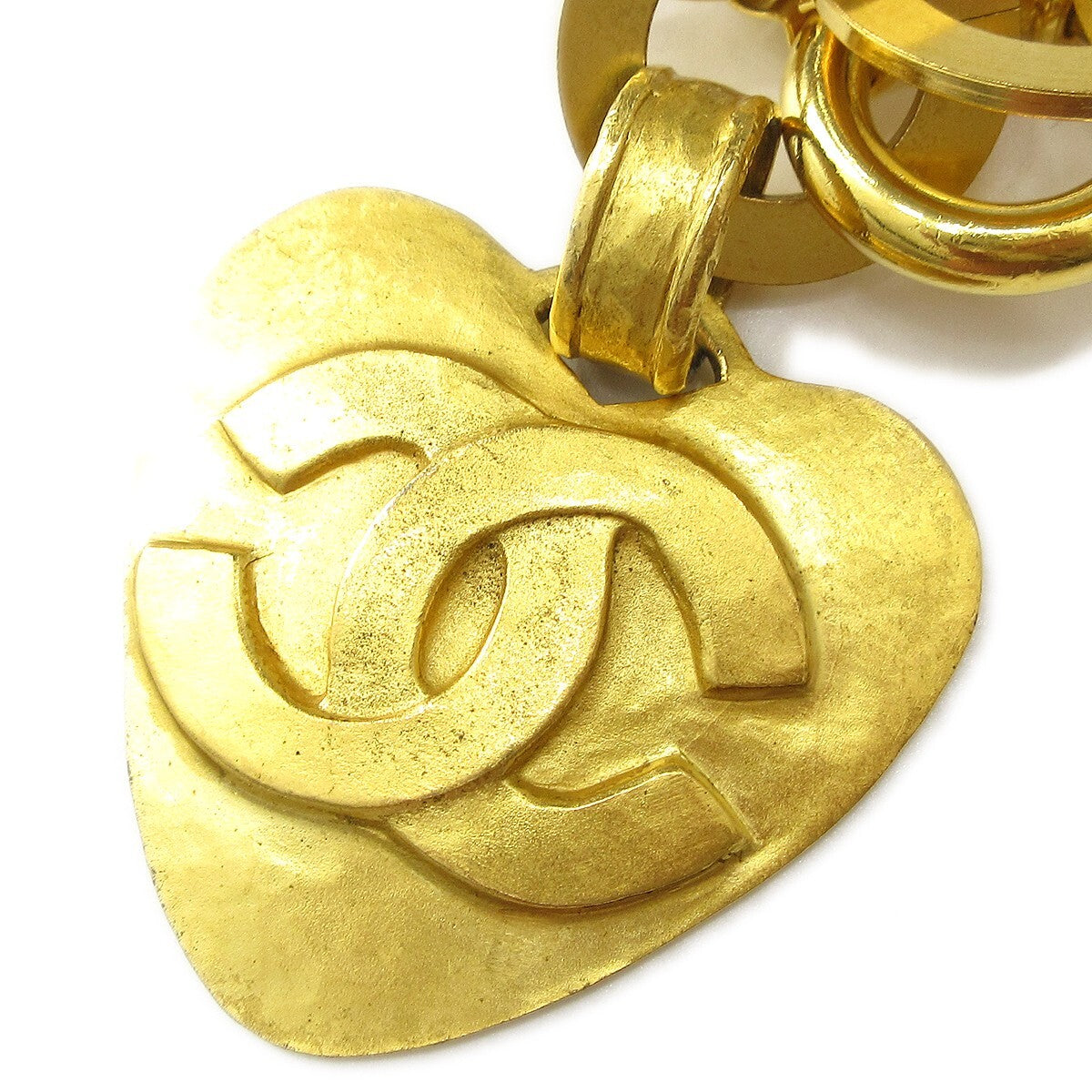 Chanel Vintage Heart Chain Belt Metal Gold Metal Belts Accessory