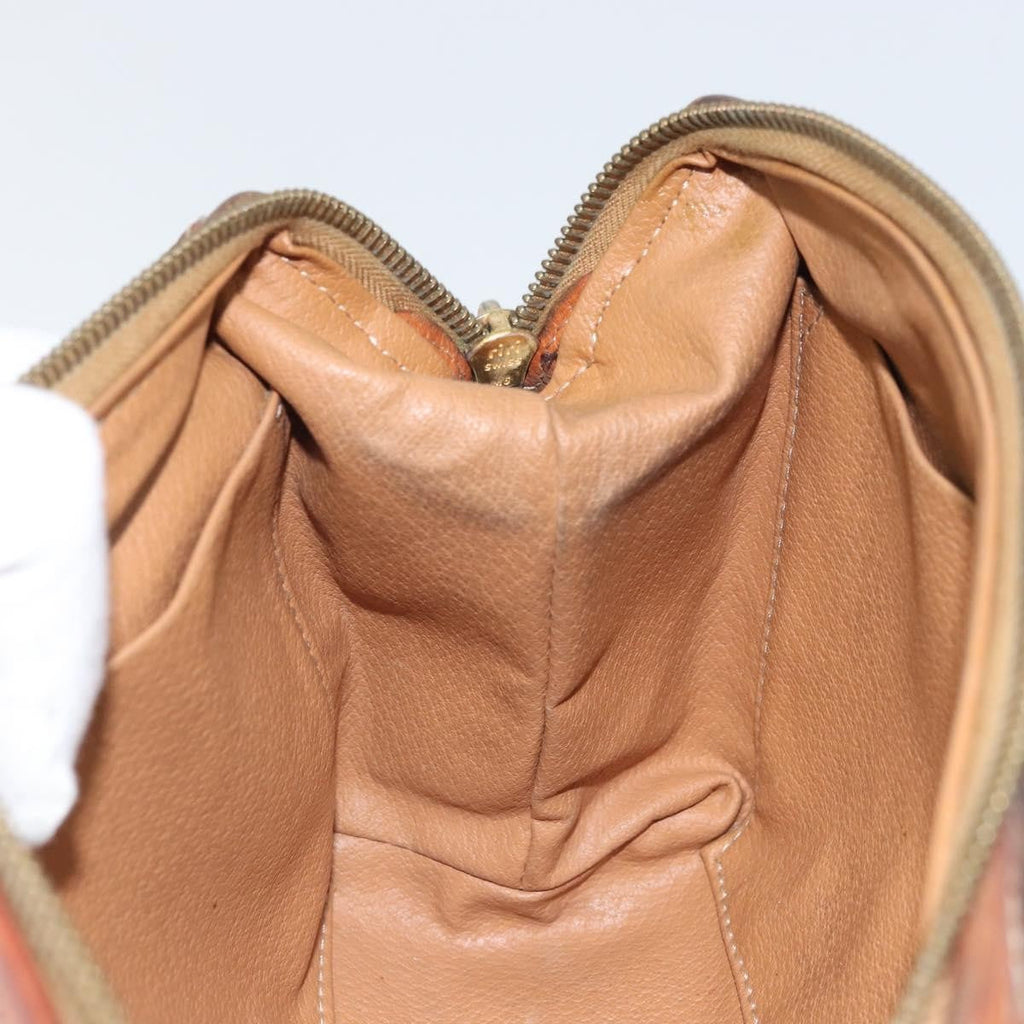 Celine Macadam Pochette Canvas And Leather Brown Canvas Clutche & Pouche Bag