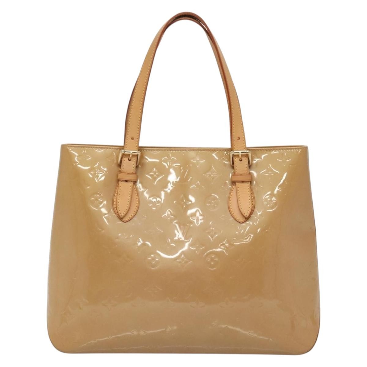 Louis Vuitton Brentwood Handbag Monogram Vernis Brown Patent_Leather Shoulder Bag