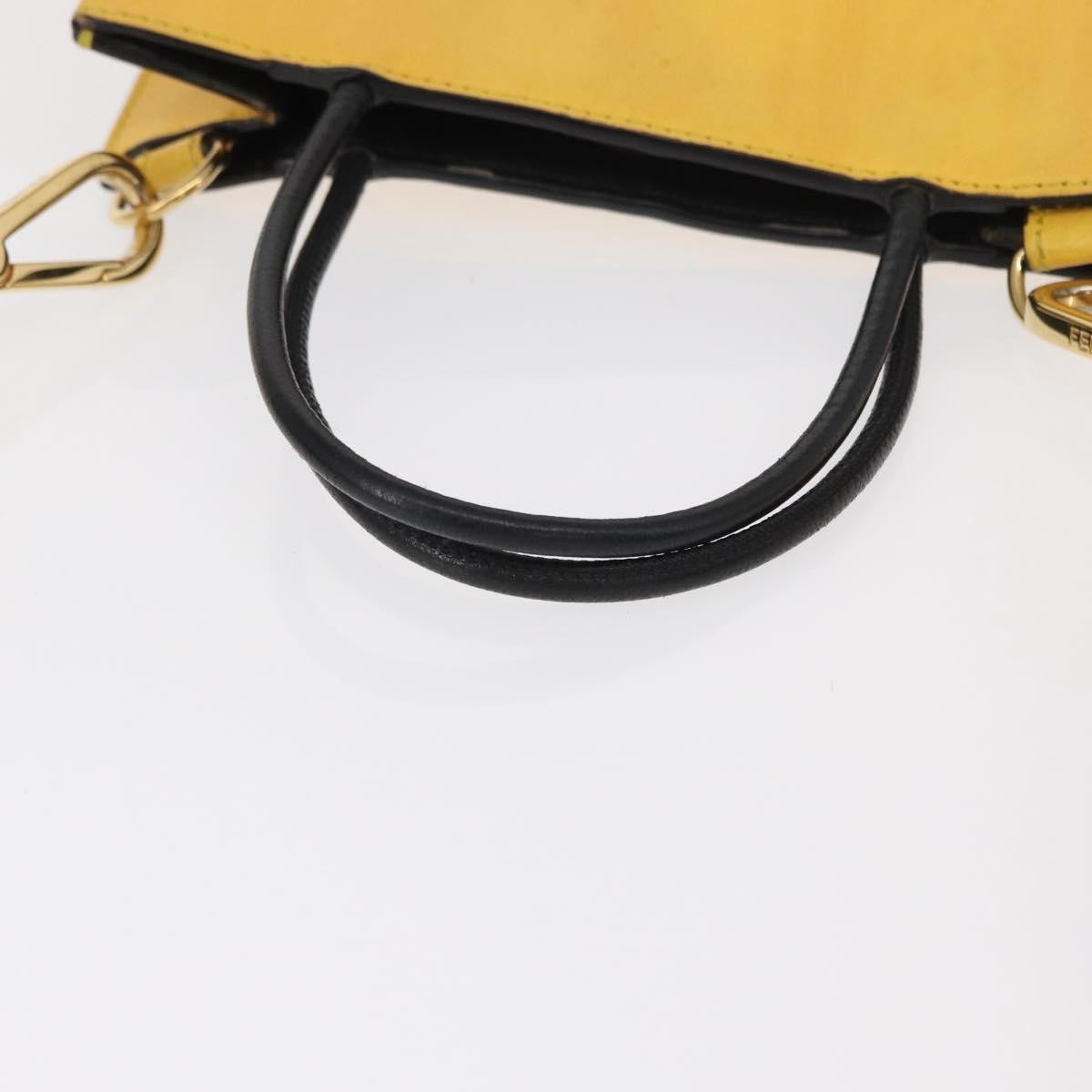 Fendi Pack Shopping Tote Leather Yellow Leather Handbag