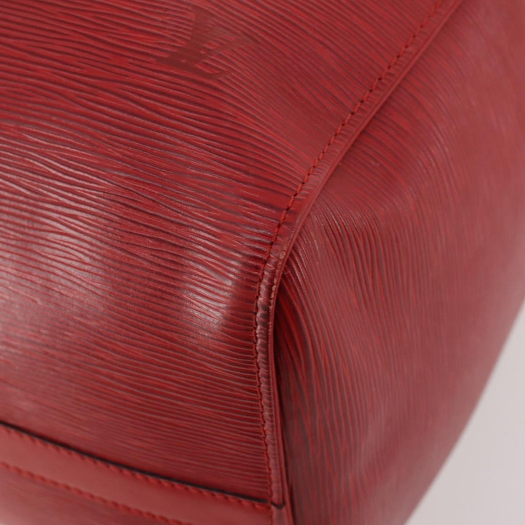 Louis Vuitton Keepall Bag Epi Leather Red Leather Travel Bag