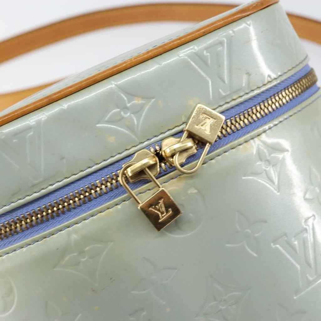 Louis Vuitton Sullivan Handbag Monogram Vernis Gray Patent_Leather Shoulder Bag