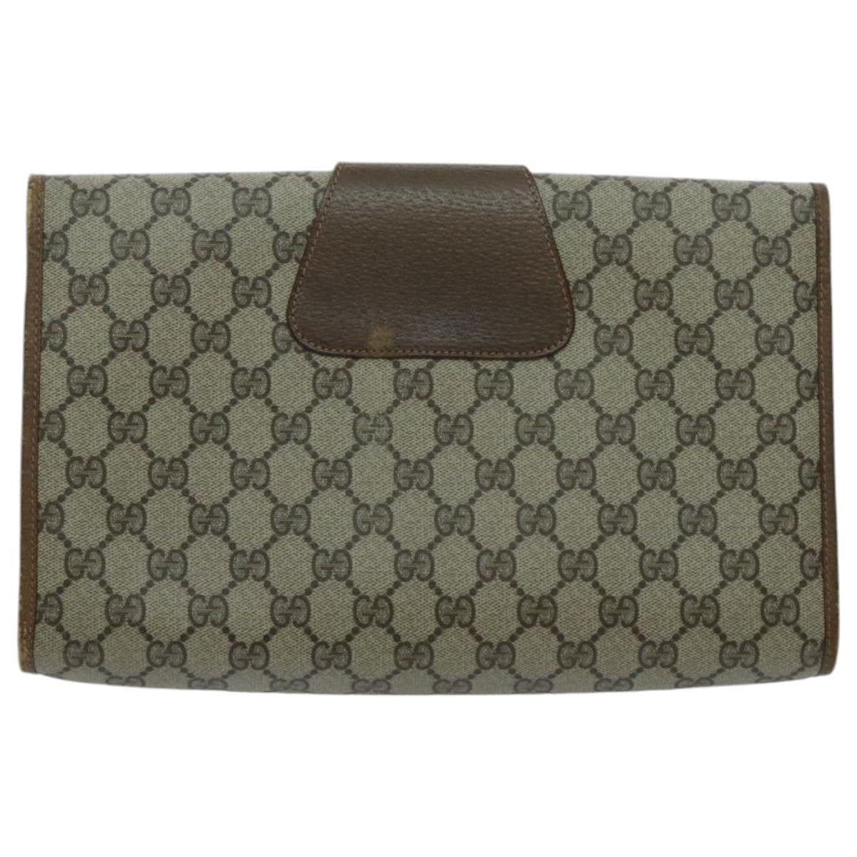 Gucci Sherry Line Pouch Canvas Beige Canvas Clutche & Pouche Bag (Pre-Owned)