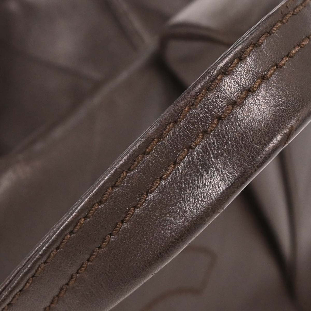 Chanel All Day Long Tote Chevron Leather Brown Leather Tote Bag Bag