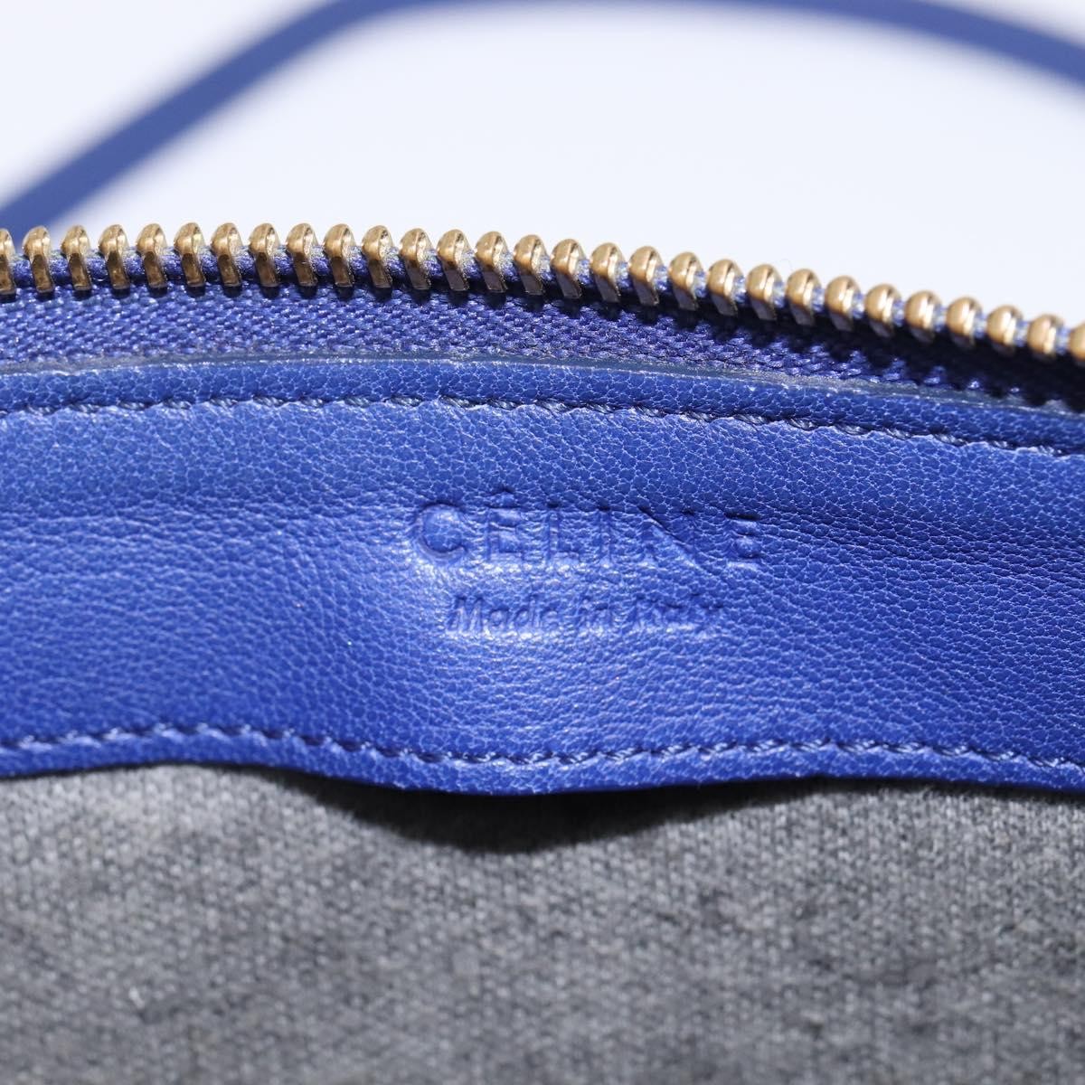 Celine Trio Crossbody Bag Leather Blue Leather Crossbody Bag Bag