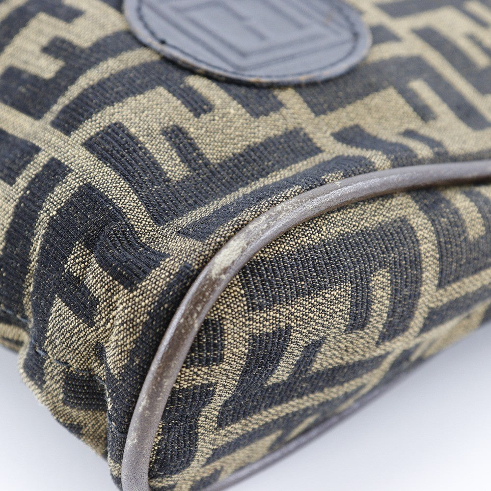 Fendi Logo Zucca Shoulder Bag Zucca Brown Canvas Shoulder Bag Bag