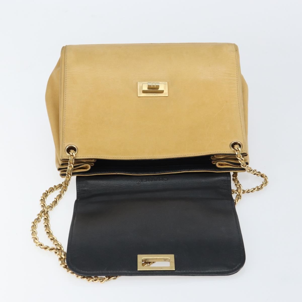 Chanel Chocolate Bar Accordion Reissue Flap Bag Quilted Lambskin Beige Leather Shoulder Bag Bag