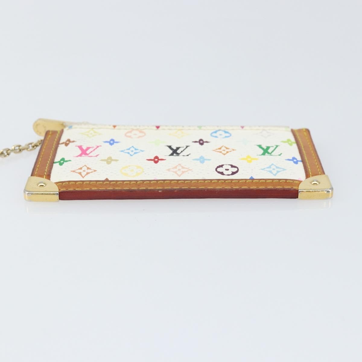 Louis Vuitton Pochette Clés Nm Monogram Multicolor Canvas White Canvas Wallets Accessory
