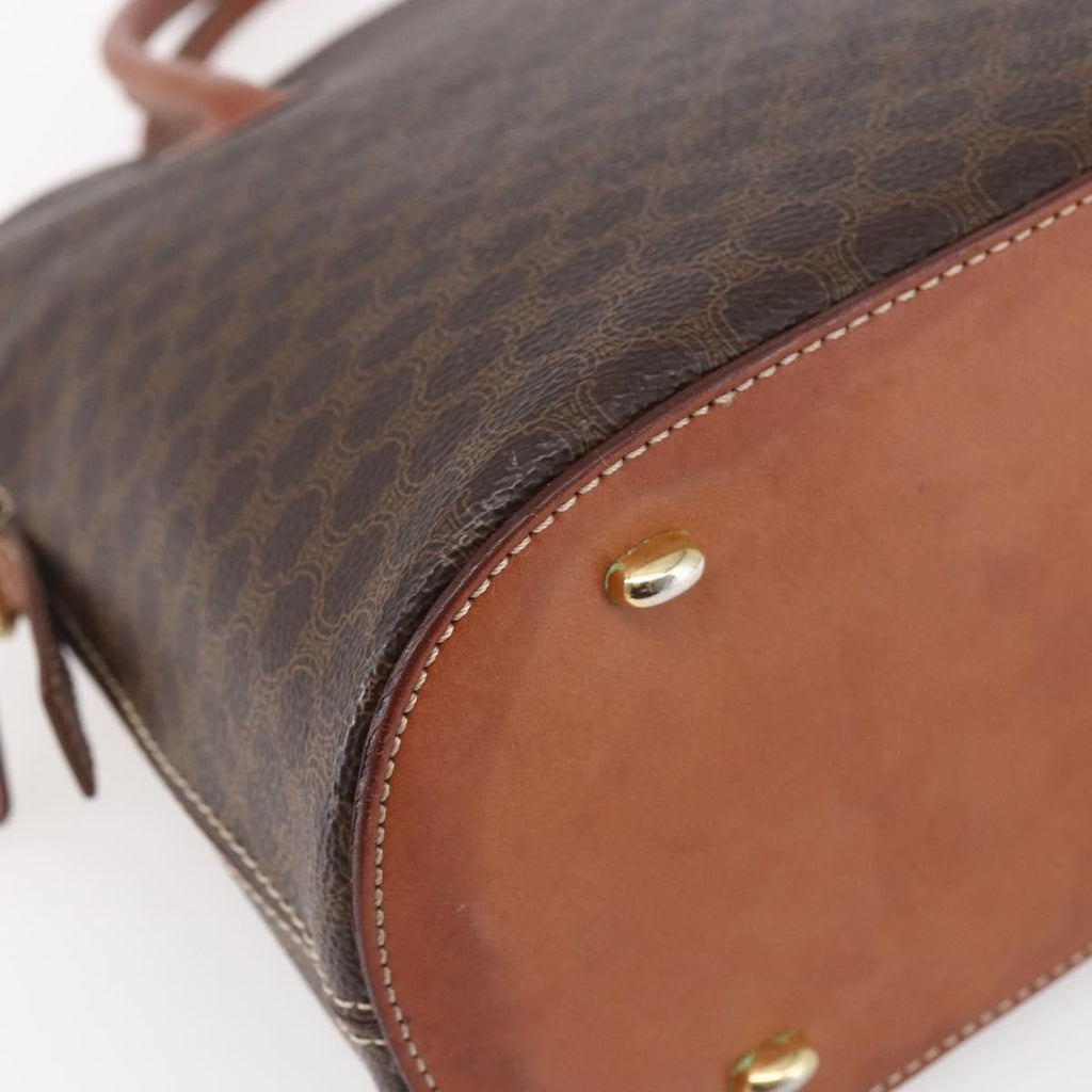 Celine Vintage Macadam Handbag Canvas Brown Canvas Handbag