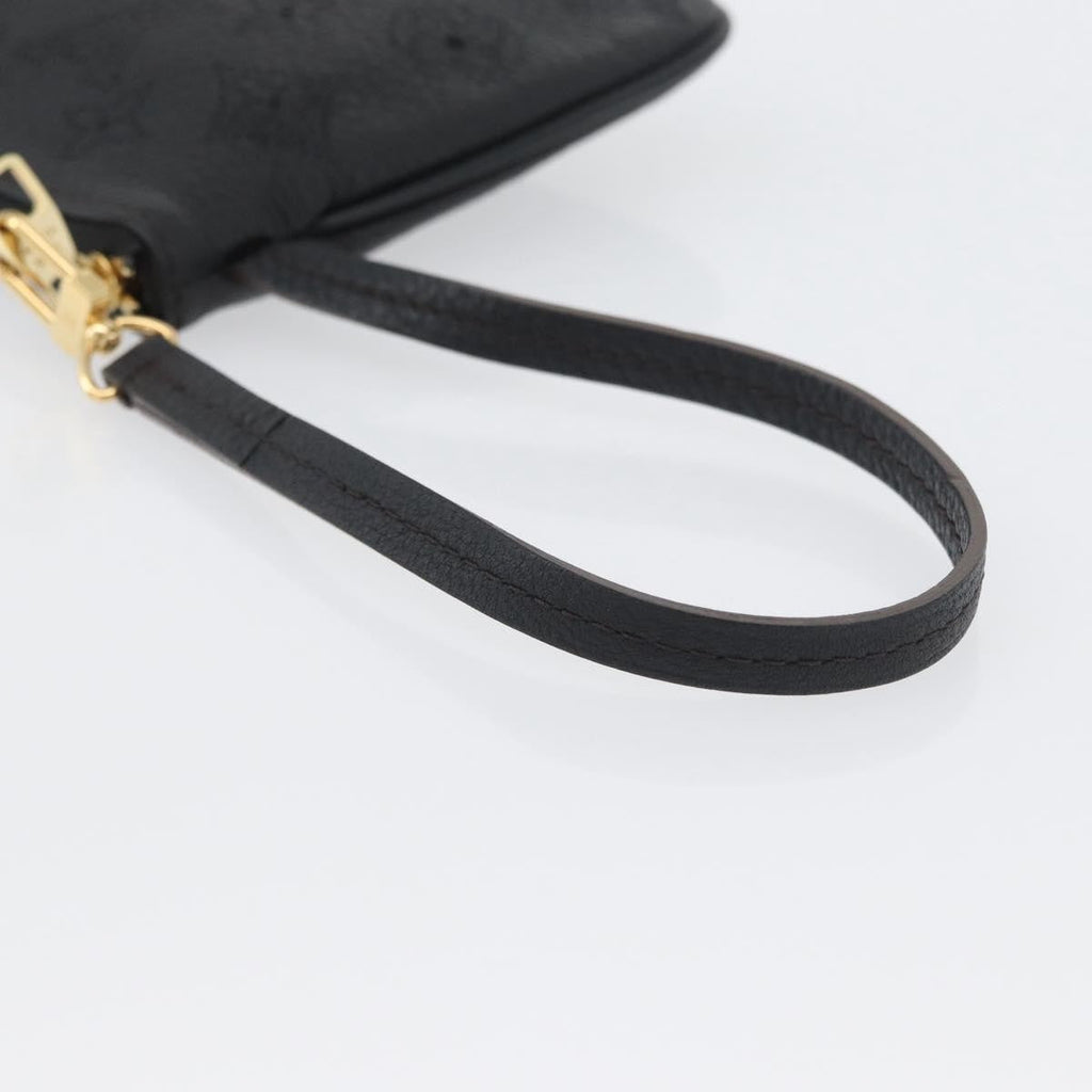 Louis Vuitton Selene Pochette Mahina Leather Black Leather Clutche & Pouche Bag