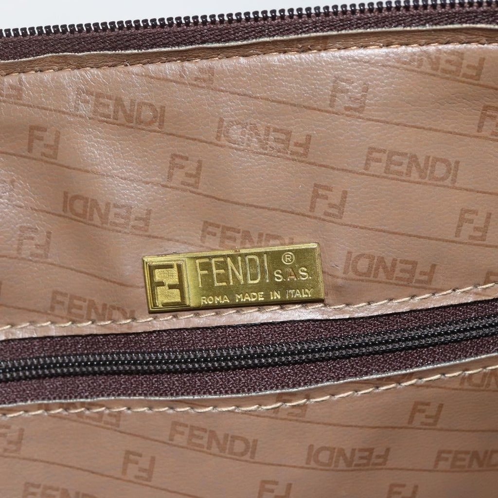 Fendi Zucchino Canvas Brown Canvas Handbag