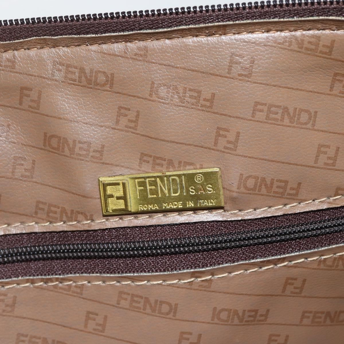 Fendi Zucchino Canvas Brown Canvas Handbag
