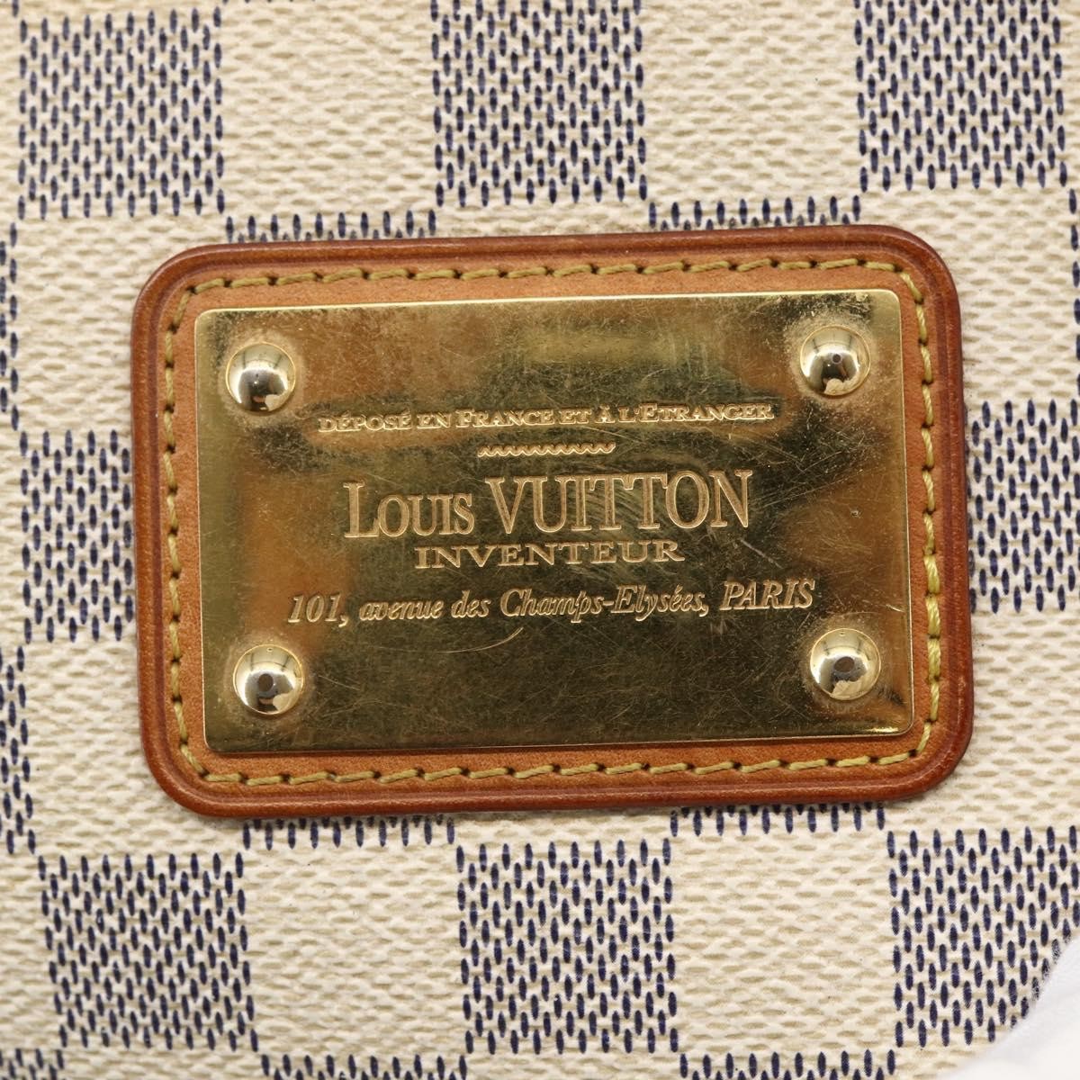 Louis Vuitton Eva Handbag Damier White Canvas Bag