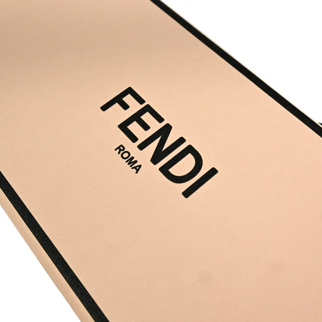 Fendi Logo Horizontal Box Crossbody Bag Leather Pink Leather Shoulder Bag Bag