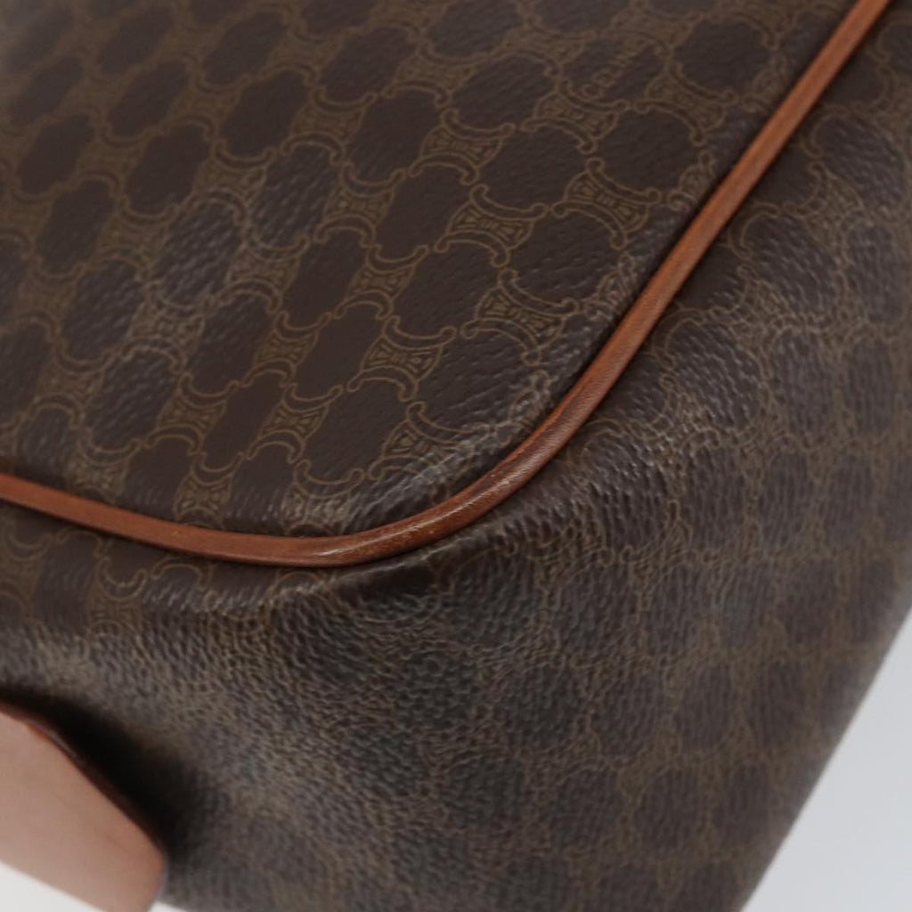 Celine Macadam Handbag Macadam With Leather Brown Canvas Handbag