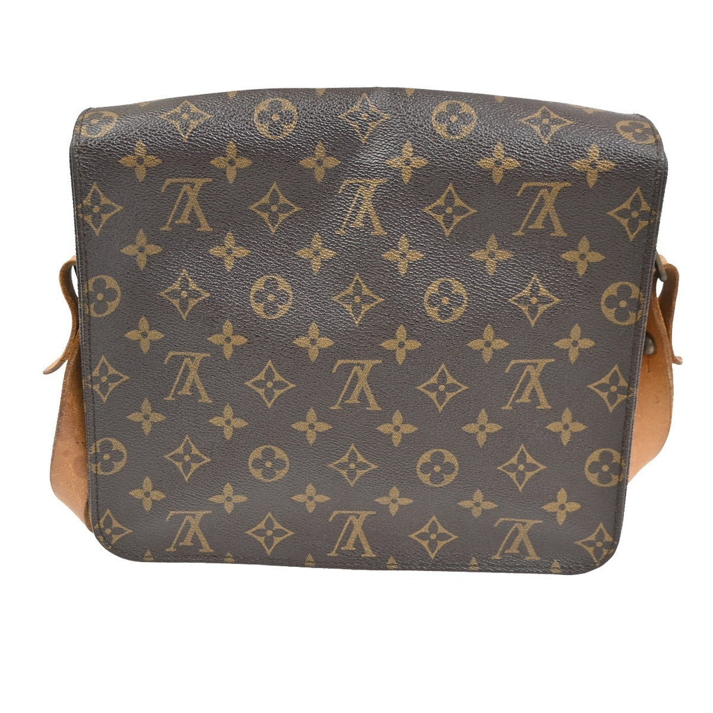 Louis Vuitton Cartouchiere Handbag Monogram Canvas Brown Canvas Shoulder Bag