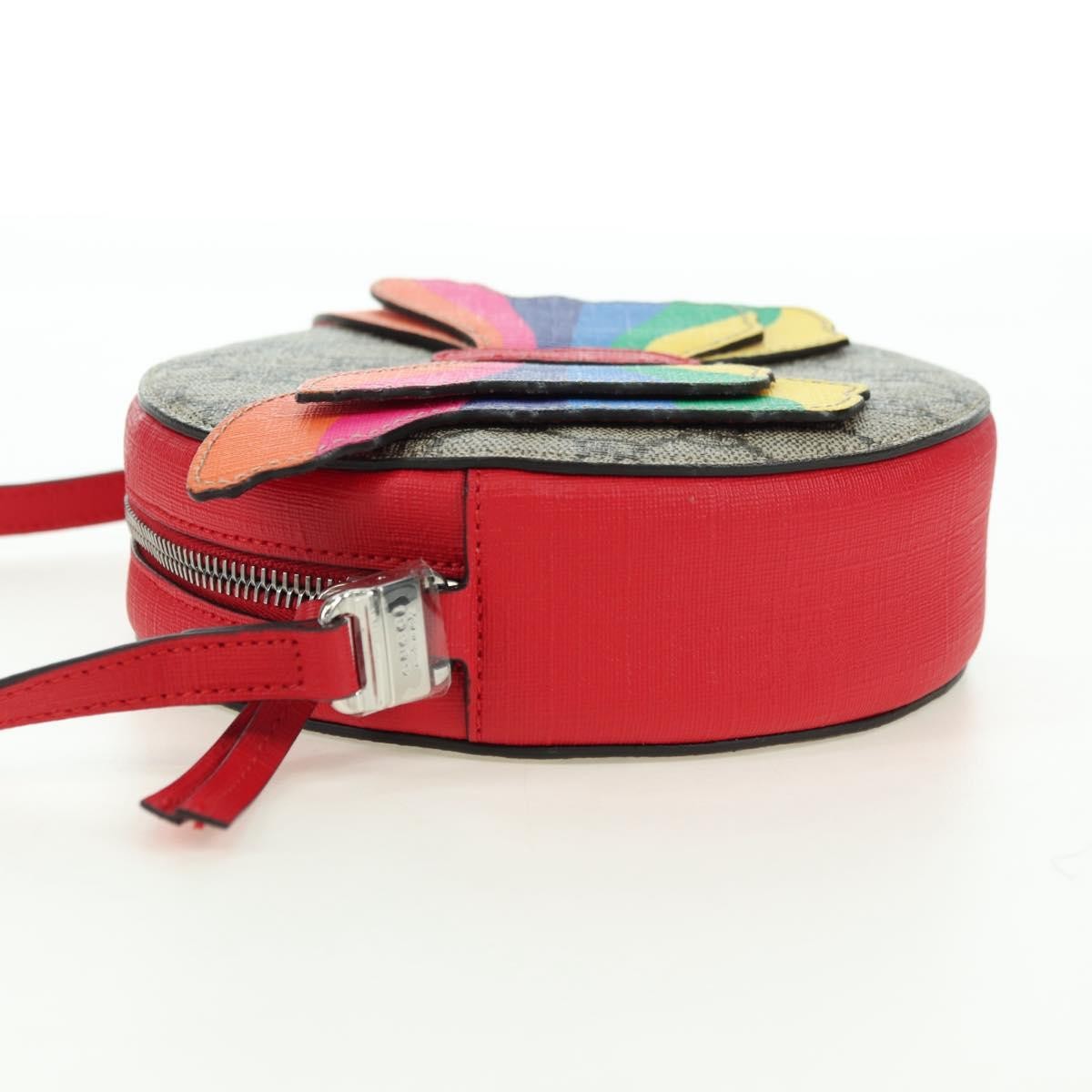Gucci Kids Gg Supreme Rainbow Butterfly Shoulder Bag Gg Canvas Beige Pvc Shoulder Bag Bag (Pre-Owned)