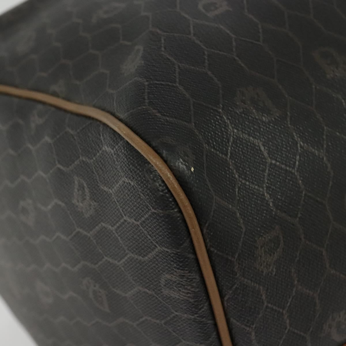 Christian Dior Vintage Honeycomb Handbag Canvas Leather Black Canvas Bag (Pre-Owned)