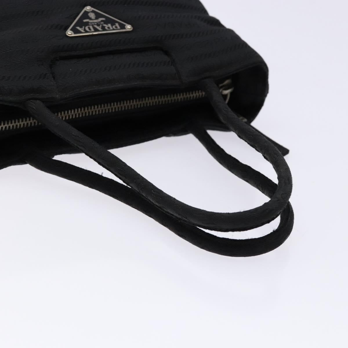 Prada Vintage Zip Handbag Tessuto Black Nylon Handbag
