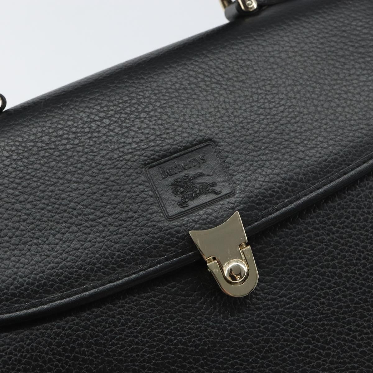 Burberry Vintage Handbag Leather Black Leather Handbag