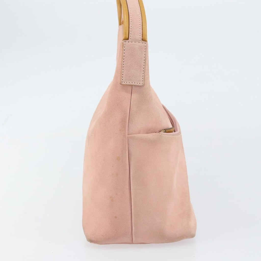 Gucci Vintage Handbag Suede Pink Suede Handbag (Pre-Owned)
