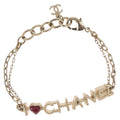 Chanel I Love Chanel Bracelet Metal With Resin Gold Metal Bracelet Jewelry