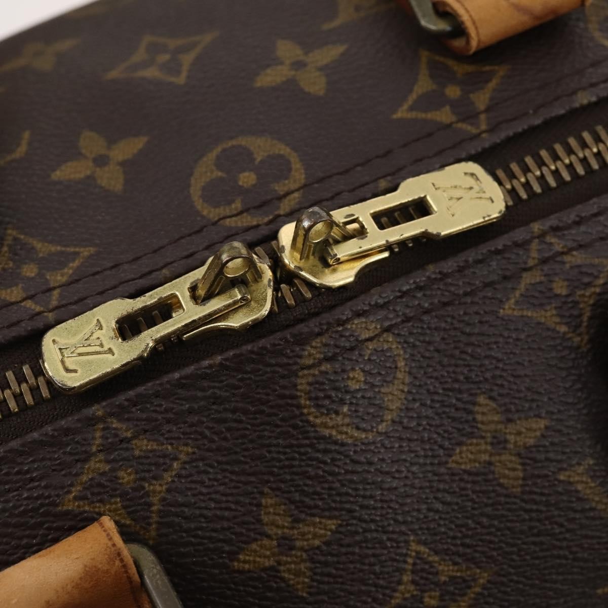Louis Vuitton Keepall Bandouliere Bag Monogram Canvas Brown Canvas Travel Bag