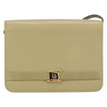 Christian Dior Vintage Shoulder Bag Leather Beige Leather Shoulder Bag Bag (Pre-Owned)
