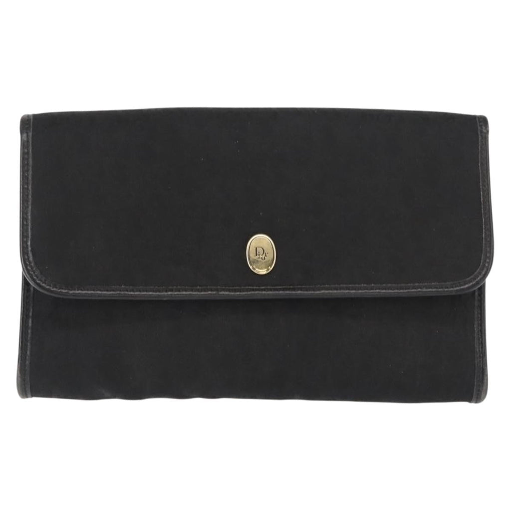 Christian Dior Trotter Shoulder Bag Canvas Black Canvas Shoulder Bag Bag (Pre-Owned)