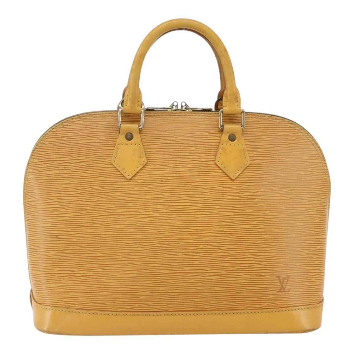 Louis Vuitton Alma Handbag Epi Leather Yellow Leather Handbag