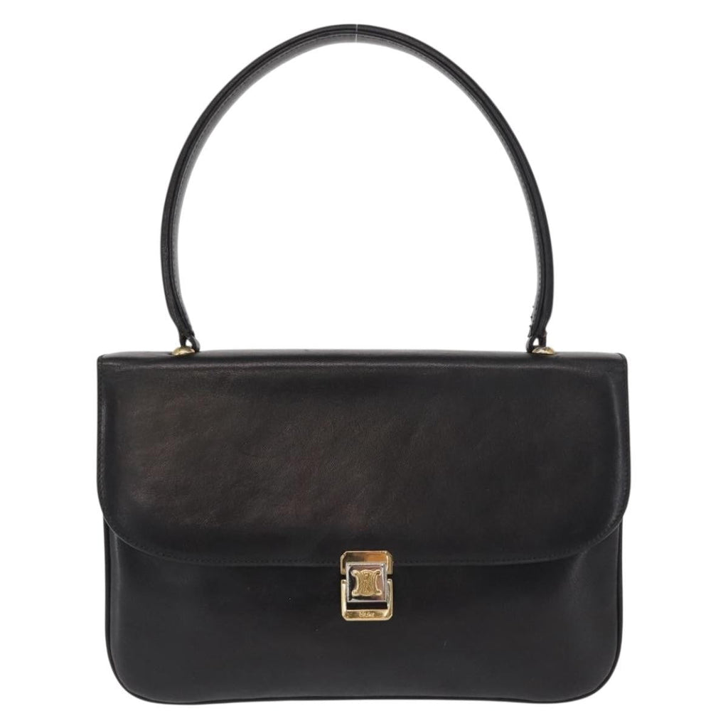 Celine Handbag Leather Black Leather Handbag