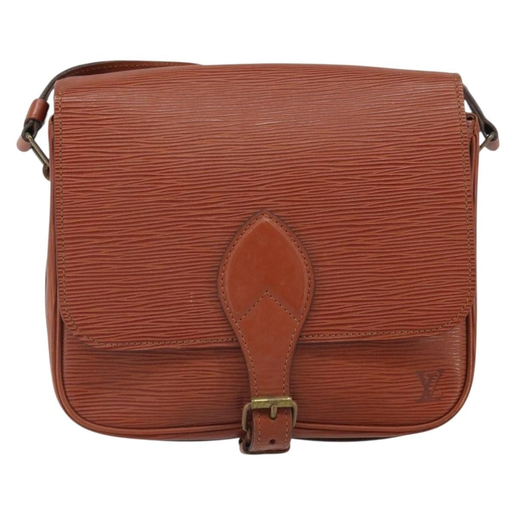 Louis Vuitton Cartouchiere Handbag Epi Leather Brown Leather Shoulder Bag
