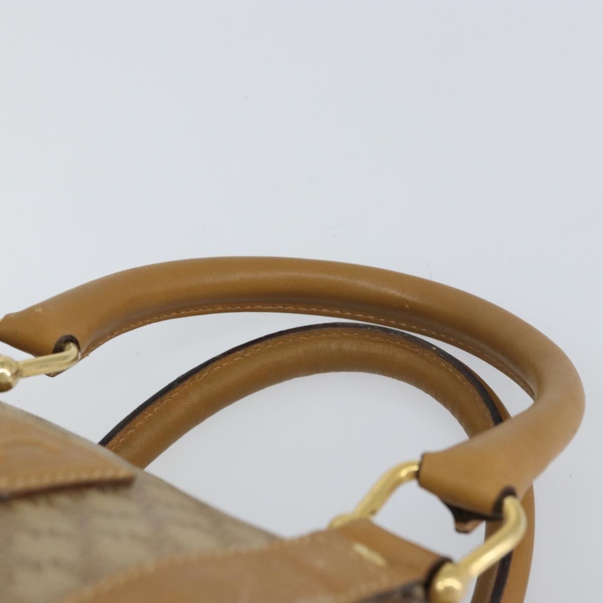Celine Vintage Macadam Handbag Canvas And Leather Beige Canvas Handbag
