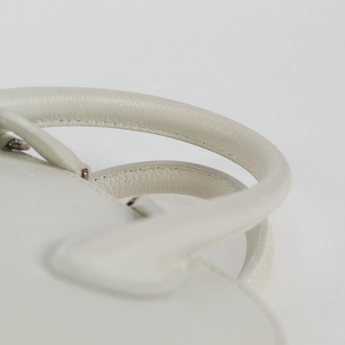 Balenciaga Logo Ville Bag Leather White Leather Hand