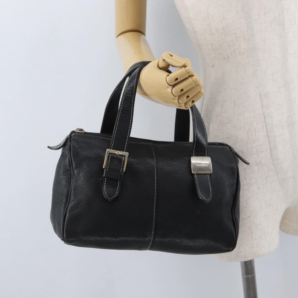 Burberry Vintage Handbag Leather Black Leather Handbag