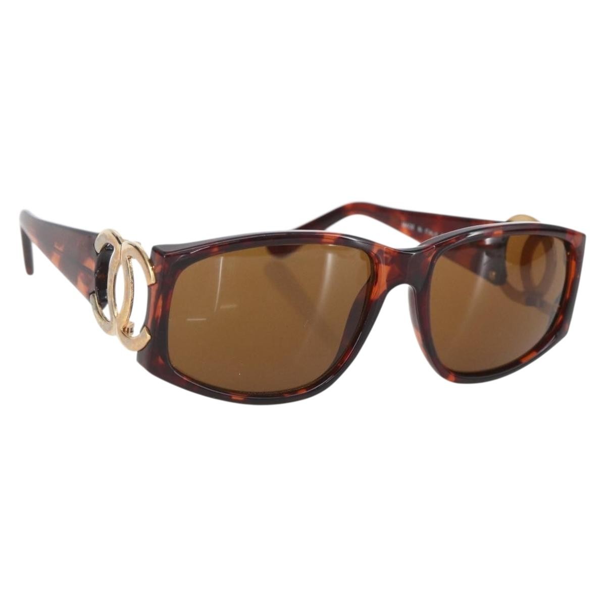 Chanel Logo Cc Sunglasses Plastic Brown Plastic Sunglasse Accessory