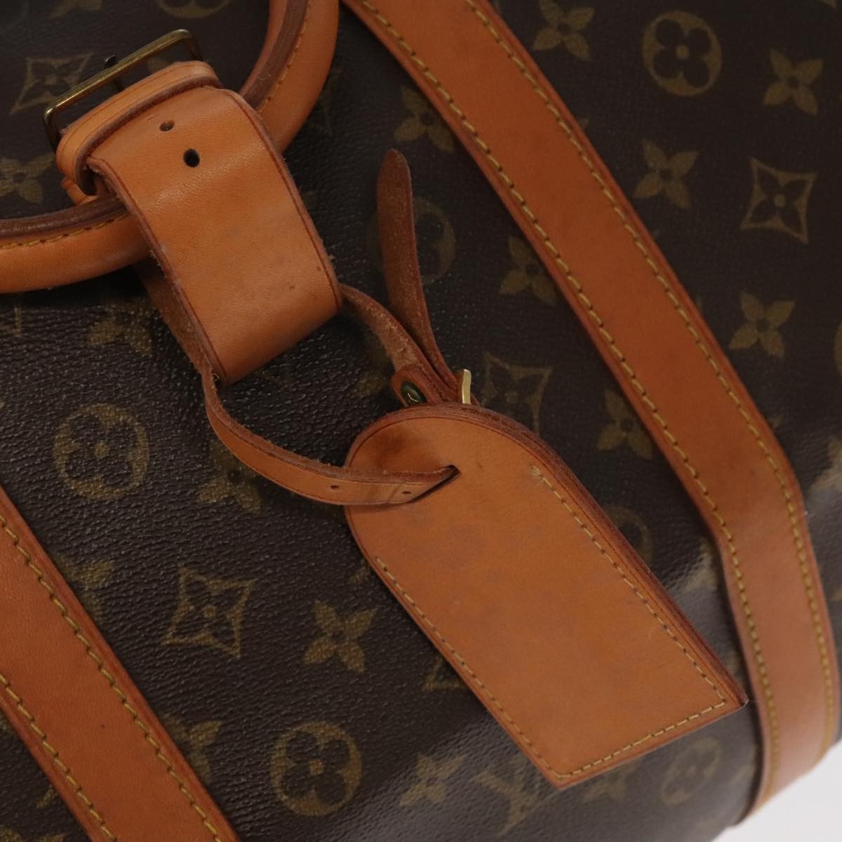 Louis Vuitton Keepall Bandouliere Bag Monogram Canvas Brown Canvas Travel Bag