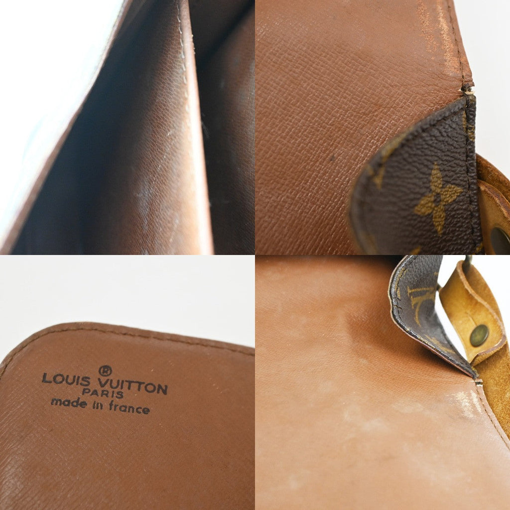 Louis Vuitton Cartouchiere Handbag Monogram Canvas Brown Canvas Shoulder Bag