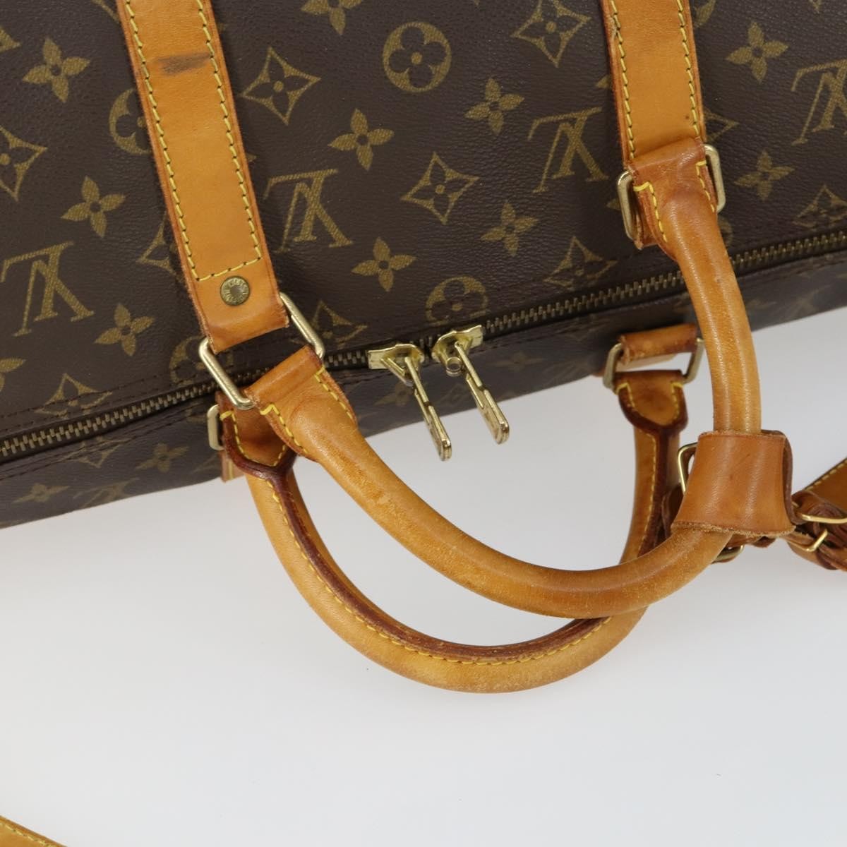 Louis Vuitton Keepall Bag Monogram Canvas Brown Canvas Travel Bag
