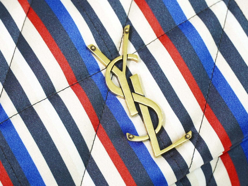 Saint Laurent Jamie Flap Bag Quilted Printed Silk Multicolour Silk Shoulder Bag Bag (Pre-Owned)