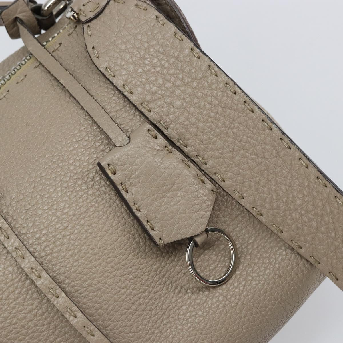 Fendi Selleria Lei Bag Leather Gray Leather Handbag